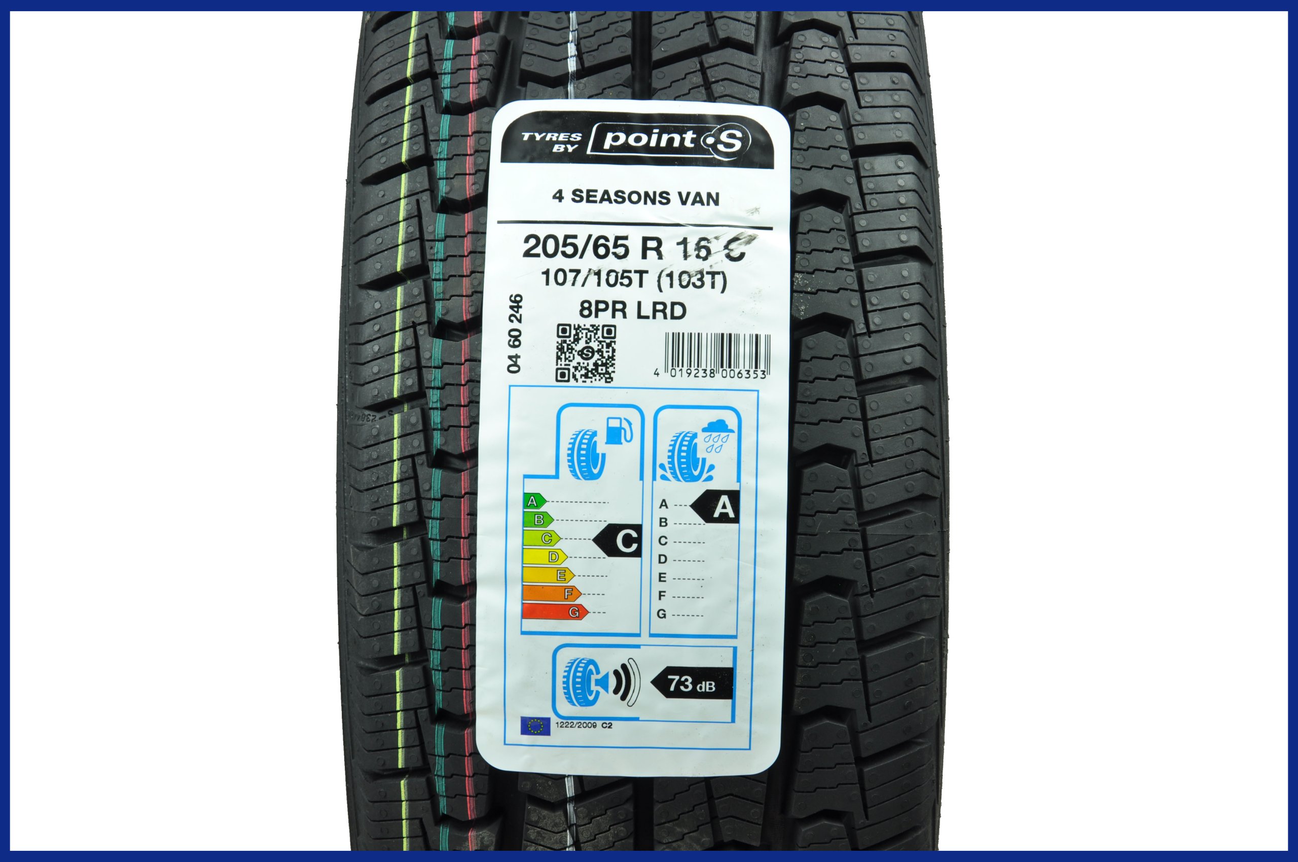 Шина POINT S 205/65R16C 107/105T (103T) 4 SEASONS VAN 8PR